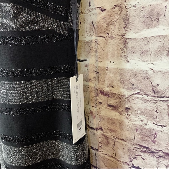 Camelot Black Stripe Annarlette Sleeveless Formal Dress - Picture 5 of 11